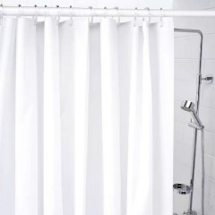 Штора для ванной 180*200см Жаккард, 12 колец, полиэстер с утяжелителем, 104235