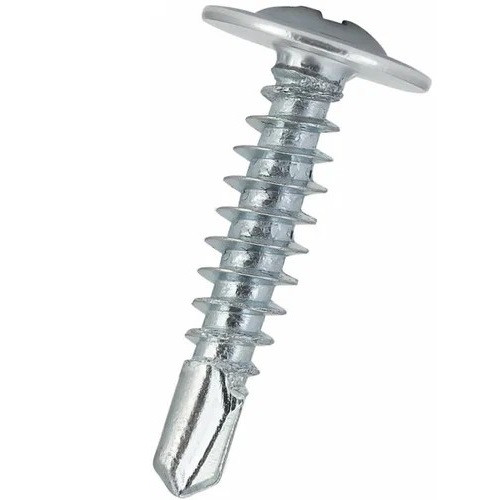 Саморез прессшайба цинк 4,2*32 сверло, 100 шт.