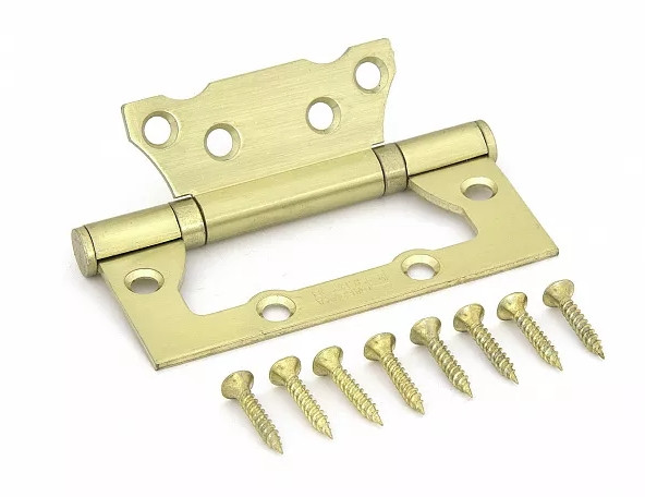 Петля бабочка накладная Е-2ВВ-100 SВ, 2 подшипника, Матовая латунь Фабрика замков