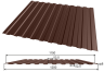 Профлист С-8 8017 коричневый шоколад 0,45х1200х2000