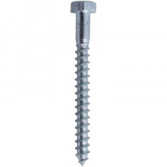 Шуруп глухарь 12х120мм DIN571 с шестигранной головкой цинк, 1шт