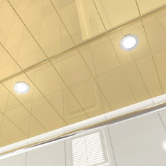 Рейка S-дизайн А09 100*3000мм, Золото люкс Cesal (Альконпласт)