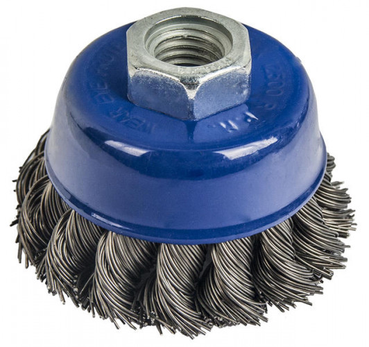 Кордщетка для МШУ Витая чашеобразная 75 мм М14 блистер ПРАКТИКА