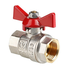 Кран шаровой 1/2 дюйма, рукоятка бабочка, резьба внутренняя Valtec VT.217.N.04