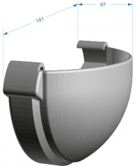 Заглушка желоба, пломбир Деке LUX