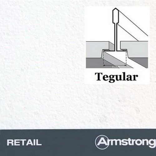 Плита потолочная 600х600 Retail Tegular 15 (Microlook) 14мм, Armstrong