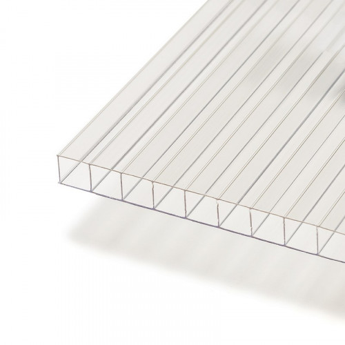 Сотовый поликарбонат 10мм Прозрачный 2,1х12м Практичный Полигаль 1,45кг/м2