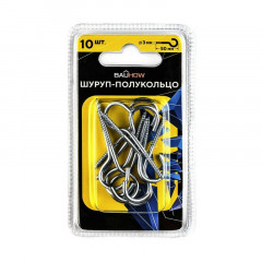 Шуруп-полукольцо 5х35/50 оцинкованный 10шт в блистере Bauhow