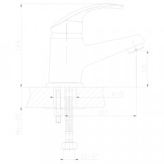 Смеситель для умывальника одноручный Decoroom DR68011