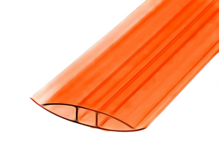 Профиль соединительный неразъемный НР 4мм Оранжевый L=6м