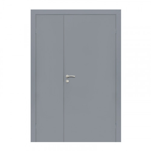 Дверное полотно ответное М3х21 345х2050мм с притвором, с фурнитурой, крашенное Серое Олови