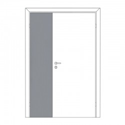 Дверь ответка М3х21 (345х2050мм) с притвором, с фурнитурой, крашенное Серое Олови