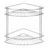 Полка для ванной угловая 2 яруса, хром