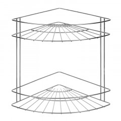 Полка для ванной угловая 2 яруса, хром