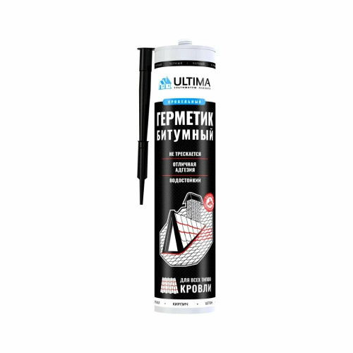Герметик битумный для кровли Ultima Bitum 260мл