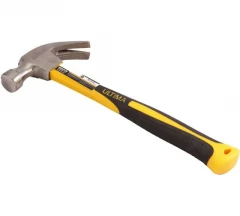 Молоток гвоздодер 450гр, фибергласовая обрезиненная ручка ULTIMA
