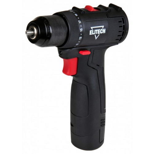 Дрель-шуруповерт аккумуляторная 10,8В, 2х2Ач, Li-Ion Elitech ДА 10.8БЛ2 (E2201.037.01)