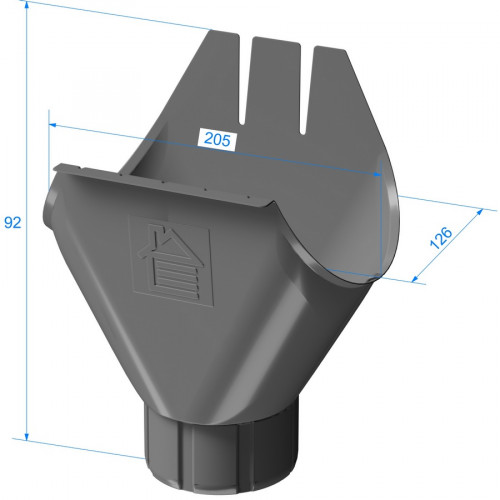 Воронка желоба металл, пломбир Деке Stal Premium