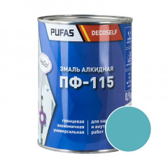 Эмаль ПФ-115 светло-голубая Decoself Pufas, 0,9кг