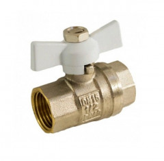 Кран шаровой 1/2 дюйма, рукоятка бабочка, резьба внутренняя/внутренняя