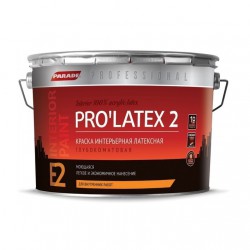 Краска латексная Parade Professional E2 Pro’Latex2 моющаяся глубокоматовая белый 9 л