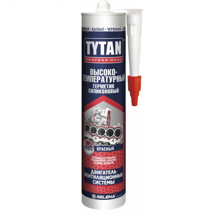 Герметик силиконовый Высокотемпературный красный Tytan Professional (280 мл)