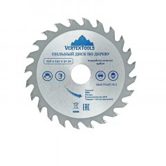 Диск пильный по дереву 250х32(30)мм, 24 зуба, Vertextools 250-24-32