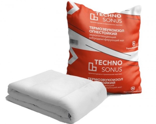 Звукоизоляционный мат ТермоЗвукоИзол Огнестойкий (5м*1,5м*13мм) 7,5м2 ТехноСонус