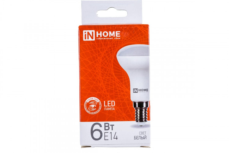 Лампа светодиодная LED-R50-VC рефлектор 6Вт Е14 4000К нейтральный белый IN HOME