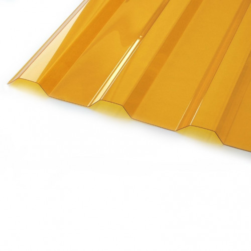 Поликарбонат трапеция МП/С-20 2000х1150х0,8мм (Оранжевый) Новаттро СафПласт