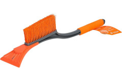 Автомобильная щетка зимняя со скребком, мягкая ручка, 350-450мм