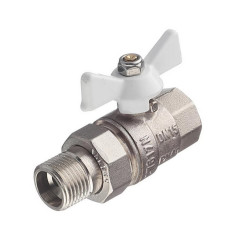 Кран шаровой 3/4 дюйма, бабочка, американка, наружная резьба Valtec VT.226.N.05