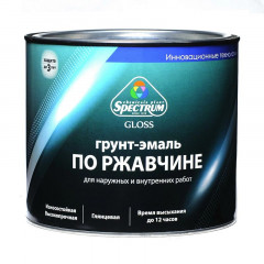 Грунт-эмаль по ржавчине 3 в 1, синий 6кг Spectrum Gloss
