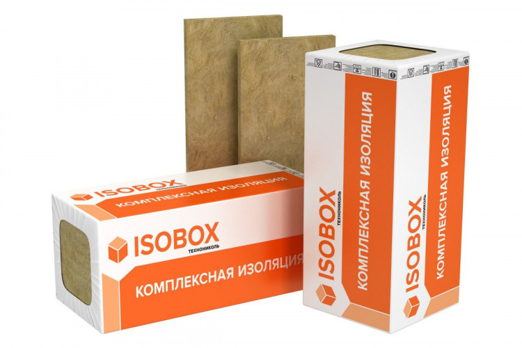 Теплоизоляция ISOBOX Экстралайт 33кг/м3 (1200х600х100) 6шт. 4,32м2 (0,432 м3) Технониколь