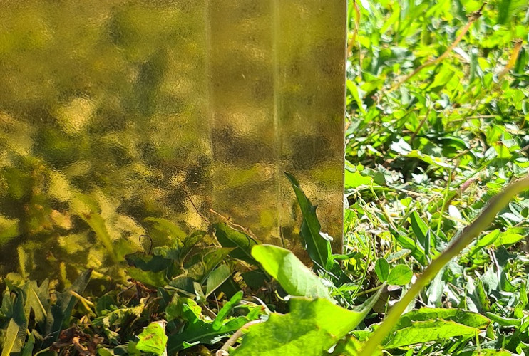 Профилированный поликарбонат трапеция МП-20 3000х1150х0,9мм (колотый лед бронза) Пластилюкс