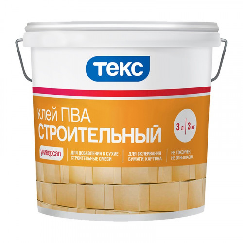 Клей ПВА Строительный Текс УНИВЕРСАЛ 3 кг