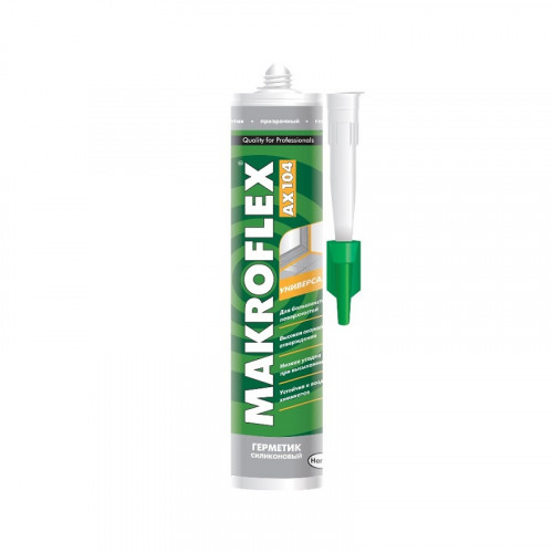 Герметик силиконовый универсальный прозрачный AX104 Makroflex 290 мл