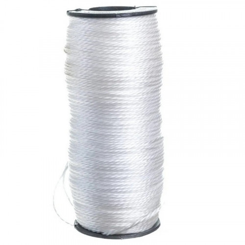 Шнур полипропиленовый крученый 1,5мм*100м белый 29 кгс Сибртех 93961