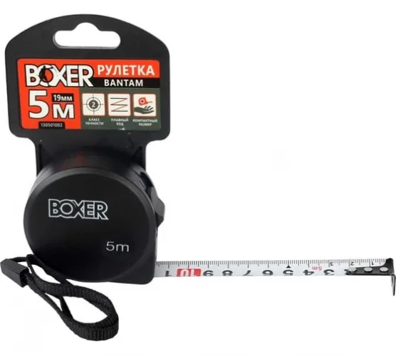 Рулетка 5м*19мм пластиковая Boxer