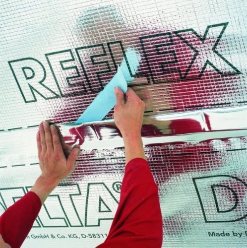 Пароизоляционная пленка Delta-Reflex 75м2 (1,5х50м) с алюминиевым рефлексным слоем (Дельта Рефлекс)