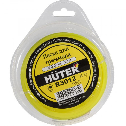Леска для триммера, круг 3мм, 12м R3012 Huter