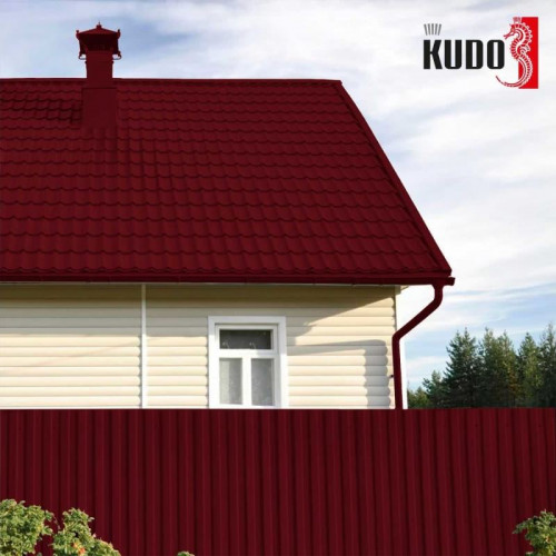 Эмаль аэрозольная для профнастила винно красный RAL 3005 KU-03005R KUDO 520мл