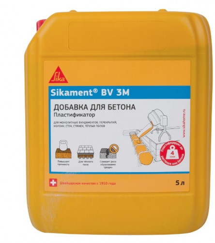 Пластификатор для бетонов и растворов Sika Sikament BV 3M, 5л