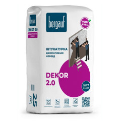 Штукатурка декоративная Bergauf Dekor короед 2,0мм белый, 25кг