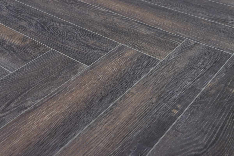 Кварц-винил SPC CronaFloor Herringbone 4V Дуб Бордо с фаской H006 (16шт/1.31м2)