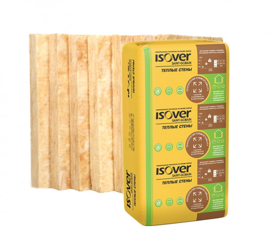 Минеральная вата Теплые стены (50х610х1170мм) 14шт. 9,99м2 (0,5м3) ISOVER