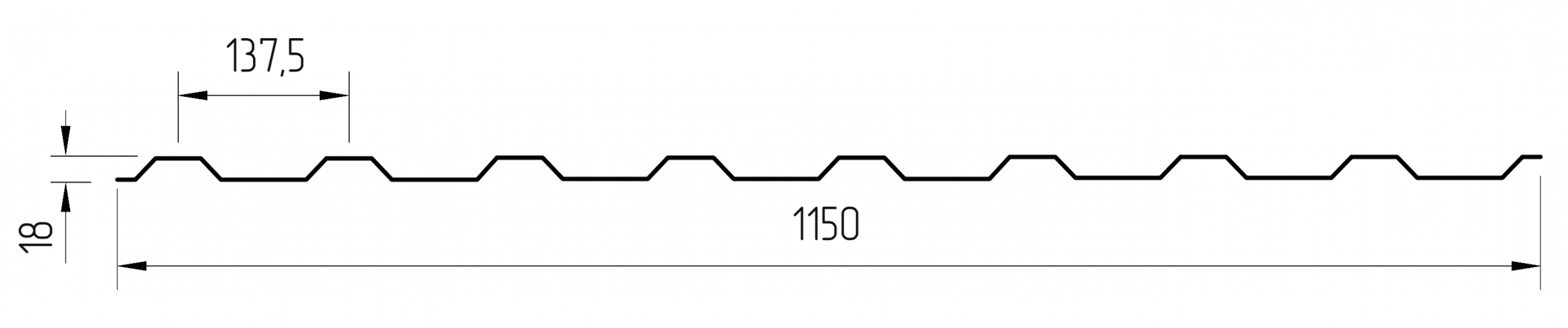Профилированный поликарбонат трапеция МП-20 3000х1150х0,9мм (колотый лед прозрачный) Пластилюкс