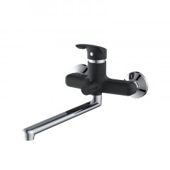 Смеситель для ванны одноручный длинный излив, с шлангом 1.5м, Эверест B22-0336