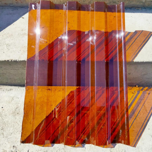 Поликарбонат трапеция МП/С-21 3000х1051х0,8мм (Терракот) Новаттро СафПласт