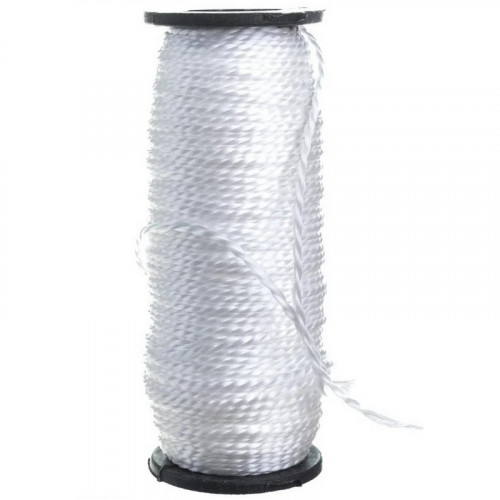 Шнур полипропиленовый крученый 2мм*50м белый 38 кгс Сибртех 93962